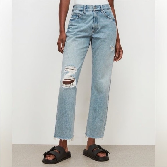 AllSaints April Boys Crop Jean in Indigo Size 24 - Picture 6 of 11